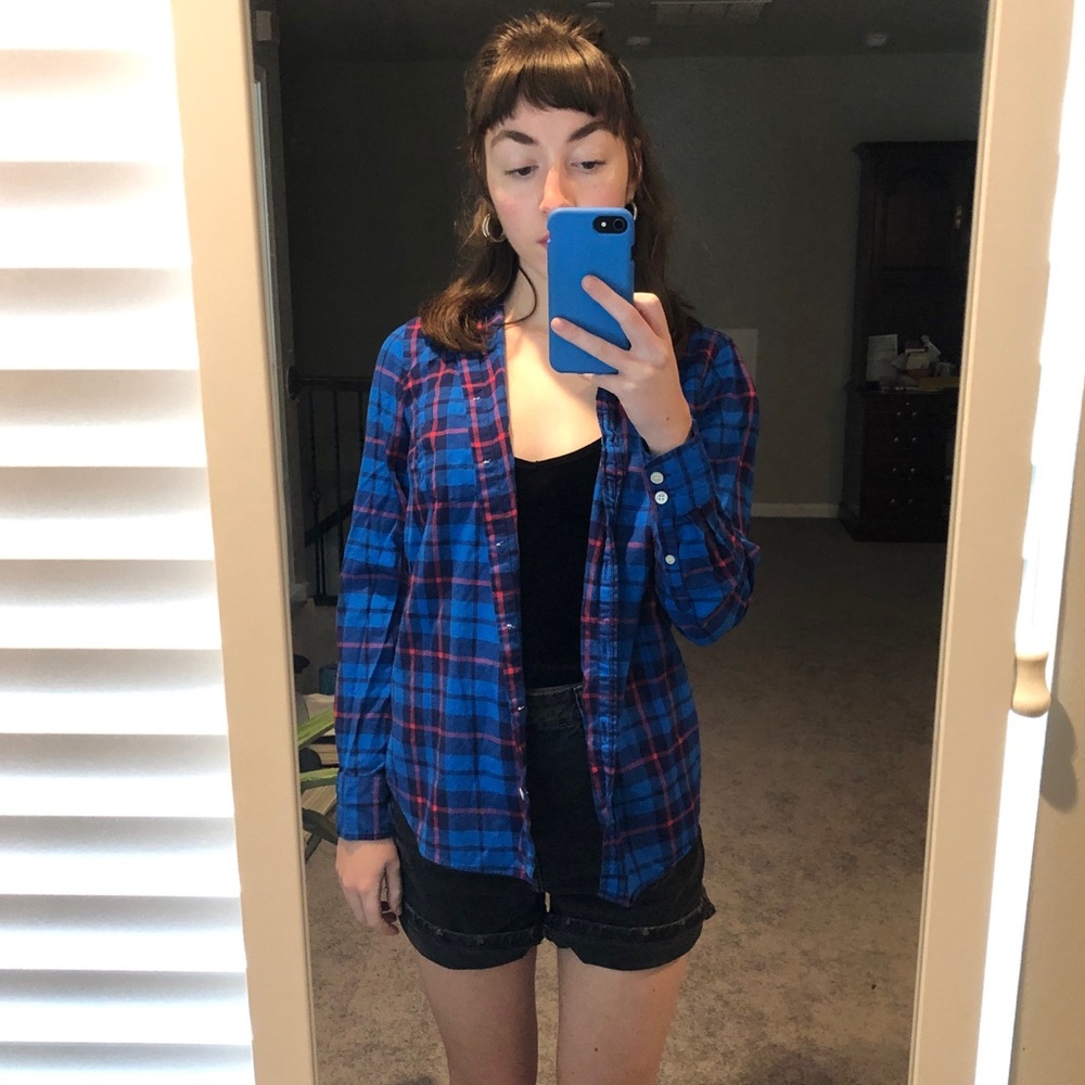 J crew “boy fit” flannel